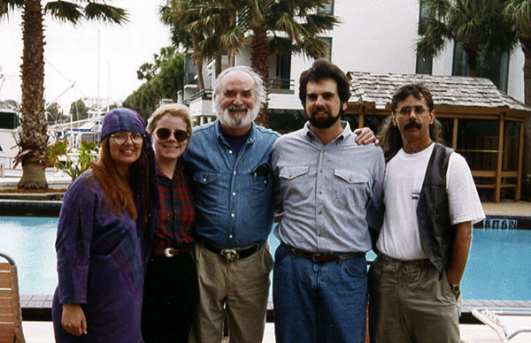 Artist Dan DAmico with Paul Calle, Duffy and Jeanne Sheridan and Susan DAmico