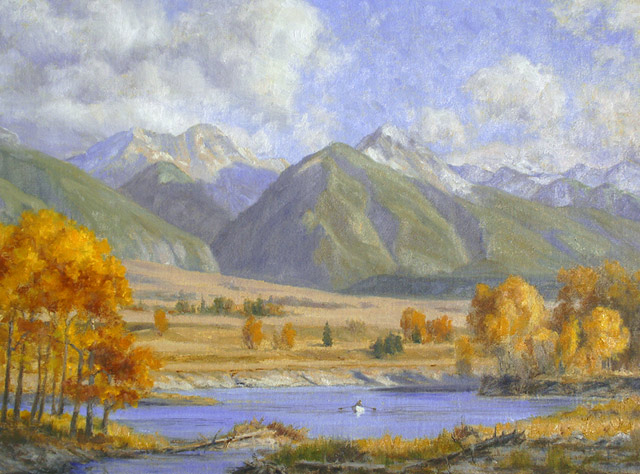 "Paradise" by Dan D'Amico, a landscape painting of Paradise Valley in Montana.