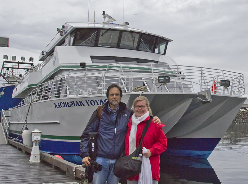 Artist Dan DAmico with his wife Susan in Seldovia, Alaska