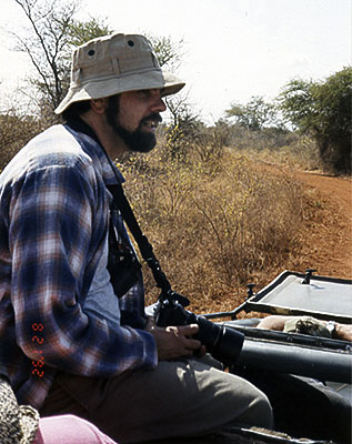 Artist Dan DAmico on safari in Kenya