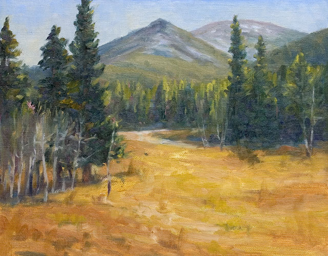 "Meadow Mountain" by Dan D'Amico, a plein air landscape painting.
