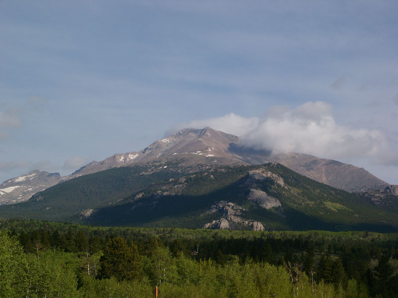 Mount Meeker in Rocky Mountain National Park from artist Dan DAmico house.