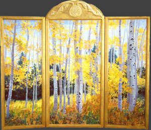 "Aspens" by Dan D'Amico, a landscape painting