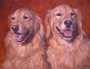 "Annie and Sophie", a pet portrait by Dan D'Amico